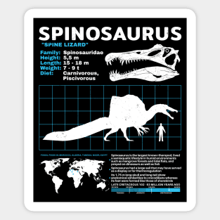 Spinosaurus Fact Sheet Sticker